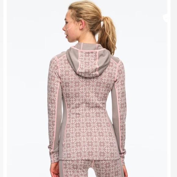 Kari Traa Rose Half Zip Baselayer Hoodie - 100% Merino Wool - Picture 2 of 6